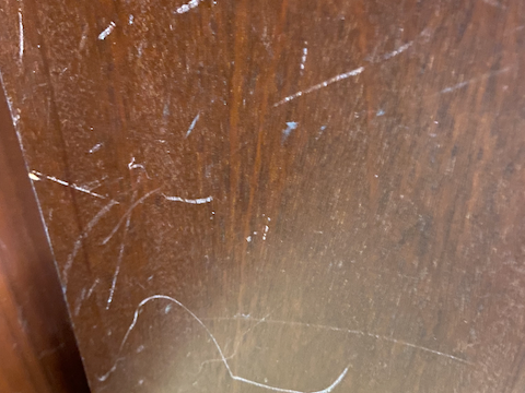 Cosmetic damage to left side