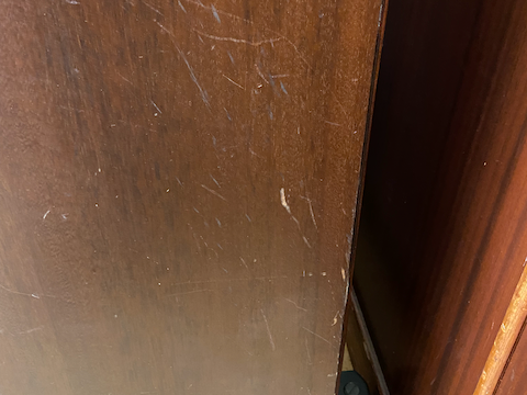 Cosmetic damage to right side